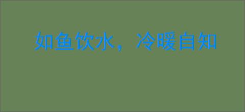 如鱼饮水，冷暖自知