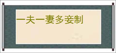 一夫一妻多妾制